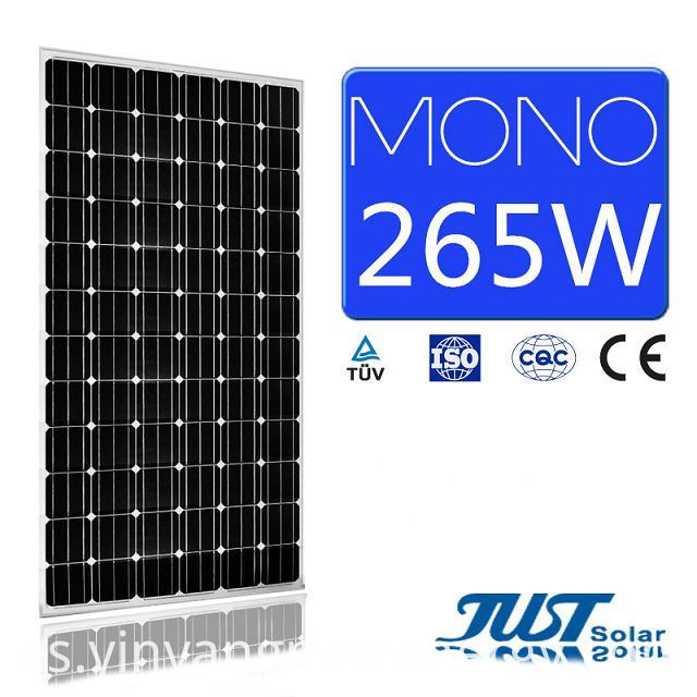 Mono panel solar de alta eficiencia 265W con venta directa de fábrica